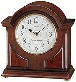 Seiko Mantel Chime Clock Brown Wooden Case