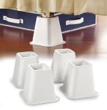 Kennedy Home Collection 2997 Bed Raiser Set, 4 Count, White
