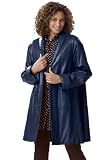 Woman Within Plus Size Petite Leather swing coat