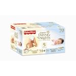 Fisher-Price Happy Days & Happy Nights Baby Diapers Value Pack, Size 5, 70 Count