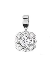 0.20ct 14k White Gold Fancy Diamond Pendant