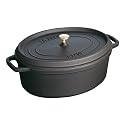 Staub 1103325 Cocotte / Bräter oval 33 cm, schwarz