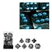 Chessex 25338 - Würfelset gesprenkelt Blue Stars, 7 verschiedene Würfel
