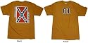 Dukes of Hazzard 01 Rebel Flag T-shirt Orange