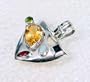 DAZZLING !! JEGEM Designer Sterling Silver Citrine, Black Onyx, Peridot, Garnet, Rainbow Fire White Opal Pendant