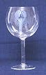 Individually Hand Etched Lobster Red Wine Glass 7 1/4"H Set / 4