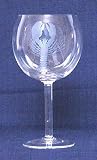 Individually Hand Etched Lobster Red Wine Glass 7 1/4"H Set / 4
