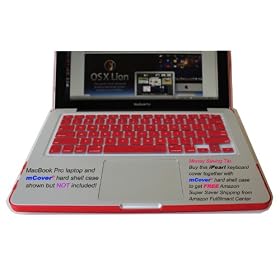 Red iPearl High Grade Silicone Keyboard Skin Cover for MacBook / Pro / Air
