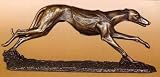 GREYHOUND RACING STATUE Real Bronze Powder Cast Figure Whippet Italian Greyhound Figurine