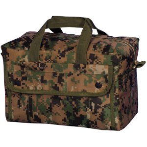 Best Price Digital Wooodland Camouflage Army Canvas Mechanics Tool Bag - 11 x 7 x 6, Two Outside Compartments