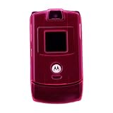 Motorola Razr V3 Crystal Transparent Pink Plastic Clip on Cover