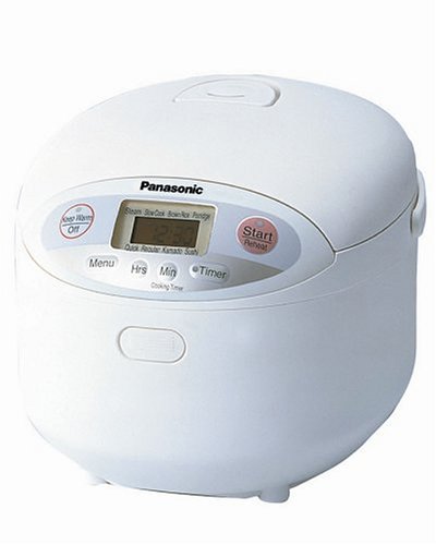 Panasonic SR-MM10N 5-Cup Rice Cooker/Warmer with Advanced Fuzzy-Logic Technology, White