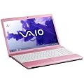 Sony Vaio EH3E0E/P 39,4 cm (15,5 Zoll) Notebook (Intel Pentium B960, 2,2GHz, 4GB RAM, 500GB HDD, NVIDIA 410M, DVD, Win 7 HP) pink