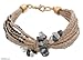 Gemstone and palm bracelet, 'Harmony in title=