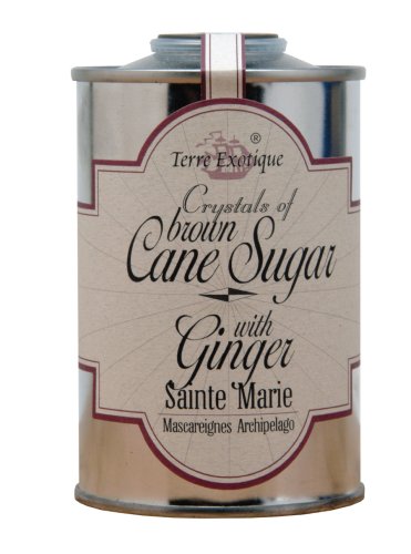 Terre Exotique Brown Cane Sugar with Ginger Unrefined Sainte Marie Reunion Import in Tin... by Terre Exotique