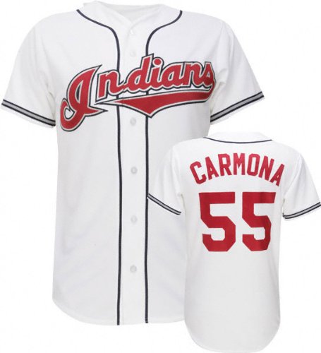 Fausto Carmona Cleveland Indians Home White MLB Replica Jersey - X-Large