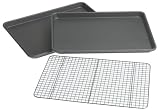 Chicago Metallic Professional 3-Piece Value Pack with 2 Cookie Jelly Roll Pans and Cooling Grid