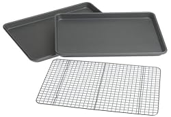 Chicago Metallic Professional 3-Piece Value Pack with 2 Cookie/Jelly Roll Pans and Cooling Grid