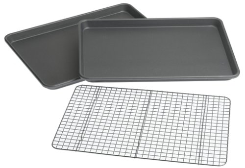 Chicago Metallic Professional 3-Piece Value Pack with 2 Cookie/Jelly Roll Pans and Cooling Grid