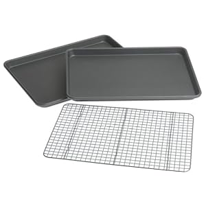 Chicago Metallic Professional 3-Piece Value Pack with 2 Cookie Jelly Roll Pans and Cooling... by Chicago Metallic