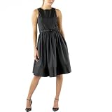 Isaac Mizrahi for Target Taffeta Dress with Satin Trapunto Trim - Ebony