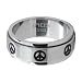 Size 9 - Inox Jewelry 316L Stainless Steel Peace Sign Spin Ring