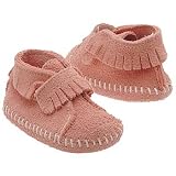 Minnetonka Moccasin Kids'Velcro Front Strap Inf/Td