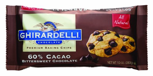 Ghirardelli Chocolate Baking Chips, 60% Cacao Bittersweet Chocolate, 10-Ounce Bags (Pack of 6)