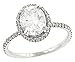 Pave Set Diamond Engagement Ring .44cttw (cz ctr)