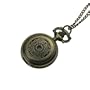 New Ladies Light Copper Stainless Steel Case White Dial Necklace Pendant Pocket Watch