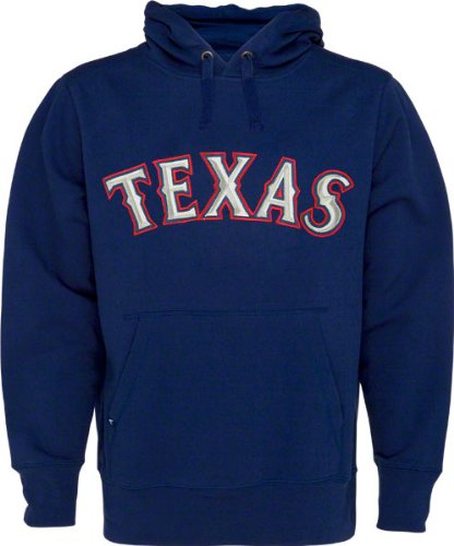 Texas Rangers Dark Royal Signature Hooded Sweatshirt