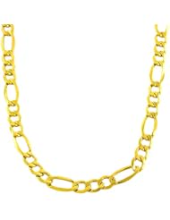 10 Karat Yellow Gold 7-mm Figaro Link Chain (24 Inch)