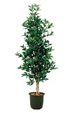 光触媒加工 天然木使用 人工観葉植物 ニューローレルタワー 高さ180cm 7号鉢 消臭/抗菌/防汚 059-0006