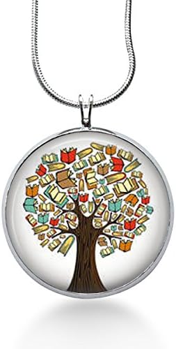 Book Tree Necklace/ teacher/ book Lover/ librarian/ Handmade Jewelry/ Gifts for Teachers