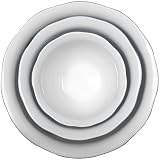 CorningWare Casual Collections 3-Piece Bowl Set, Blue and White