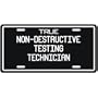 New " True Non-Destructive Testing Technician " License Plate Occupations