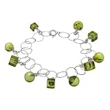 Certified Genuine Caribbean Amber and Sterling Silver Geometrical Bracelet