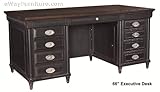 American Federal Black Executive Home Office Computer Desk Furniture