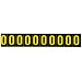 Brady 7890-0,  Outdoor Numbers & Letters , 1 1/2" Height x 7/8" Width, Yellow on Black, Legend "0"  (1 per Order)