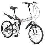 Raychell(レイチェル) 20インチ6段変速Wサスペンション折り畳み自転車/MFWS-206R シルバー 20インチ MFWS-206R SI/BK