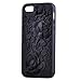 niceeshop(TM) Black 3D Sculpture Rose Flower Silicone Soft Case Cover for iPhone 5 5S+Screen Protector
