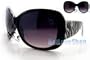 HOTLOVE Premium Sunglasses UV400 Lens Technology - Unisex 7010 Black Frame Glassy Finish Fashion BW Zebra Design w Black Gradient - Perfectly Match Everyday Apparel for Women & Men