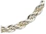 14k Yellow Gold and Sterling Silver 4mm French Rope Necklace, 18"
