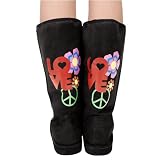 Flurri19 Love Peace Knee High Boot BLACK