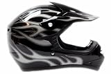 Typhoon Youth Motocross ATV Dirt Bike MX Helmet Black, X-Large