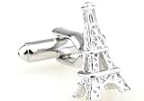 Paris France Silver Eiffel Tower Cufflinks Cuff Links