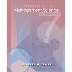 Introduction to Management Science (7th Edition)