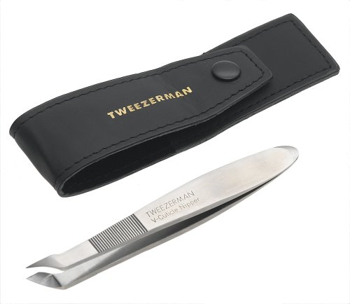 Tweezerman Stainless Steel Squeeze and Snip Cuticle Nipper Cuticle Pusher