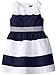 Nautica Girls' Color-Block Poplin Dress with Scalloped Front Yoke