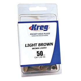 Kreg CAP-LTB-50 Light Brown Plastic Plugs 50-Count